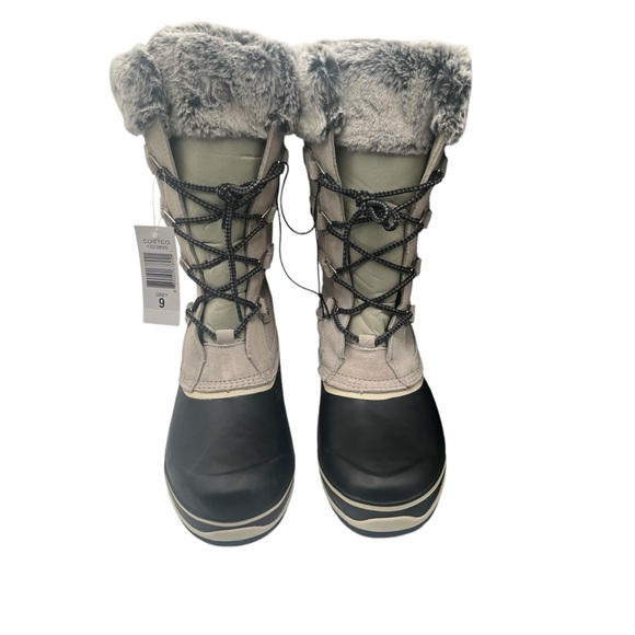 NWT SIZE 9 WOMENS KHOMBU EMILY SUEDE Leather LEATHER FAUX FUR WINTER SNOW BOOTS - Picture 3 of 12
